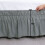 Jupe de lit en polyester, retombée de 38 cm, format King, gris foncé 3