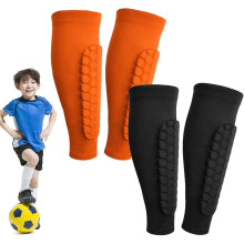 Espinilleras Shin Defender Kids2Pair, espinilleras Shindefender para fútbol, con almohadillas de nido de abeja, para niños, jóvenes y adultos.
