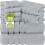 Ensemble de 8 serviettes de luxe rayées en coton viscose 600 g/m² 1