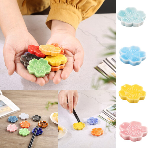 Βάση Chopstick Rest Sakura σε σχήμα κεραμικής βάσης Chopstick, ευέλικτη βάση για επιτραπέζια 1