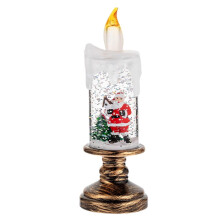 Luci natalizie creative a LED a forma di candela, effetto palla di neve, con batteria L8