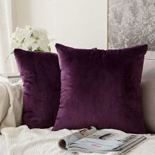 2 stuks zachte decoratieve vierkante kussenslopen, fluwelen sierkussenhoezen, luxe kussenhoes voor bank, fauteuil of bed, 45 x 45 cm