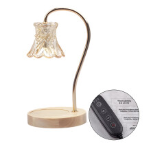 Scaldacera per cera profumata HIBIBUD, lampada a petali di fiori profumati con timer, pulsante di controllo dimmer, stile 6