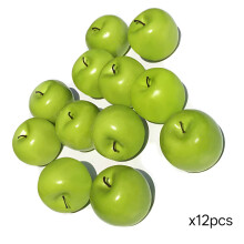 Doos met 12 kunstmatige groene appels
