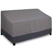 Telo di copertura per divano da esterno, resistente, antivento e durevole, per mobili da giardino (70 x 38 x 35 pollici, grigio/grigio scuro)