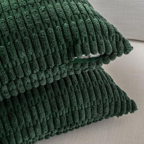 Καλύμματα Μαξιλαριού Hunter Green 18x18 ίντσες, Συσκευασία των 4 2