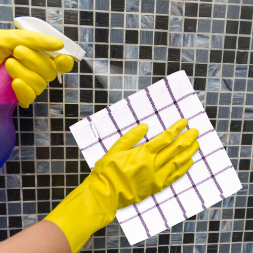 Lot de 6 torchons de cuisine en coton et microfibre 2