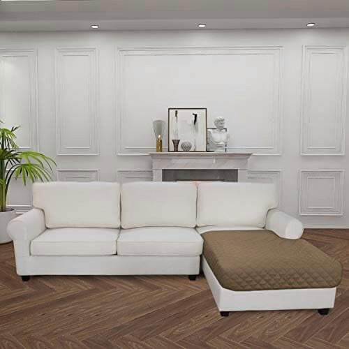 Housse réversible pour canapé d'angle, adaptée aux animaux de compagnie, 100 % polyester 1