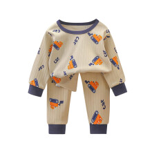 abtuhar Girls Pajamas,Toddler Pajamas Boys Girls Baby Printed Pjs Sets Kids 2pcs Long-Sleeve Snug Sleepwear Dark Blue 7-8 Years