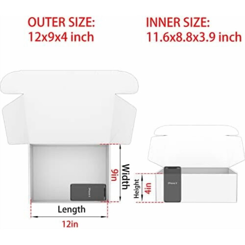 Μαύρο κυματοειδές κουτί δώρου 12x9x6in15pcs 1