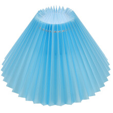 Abat-jour plissé bleu pour lampe de table/lampe sur pied (24 x 24 x 14 cm)