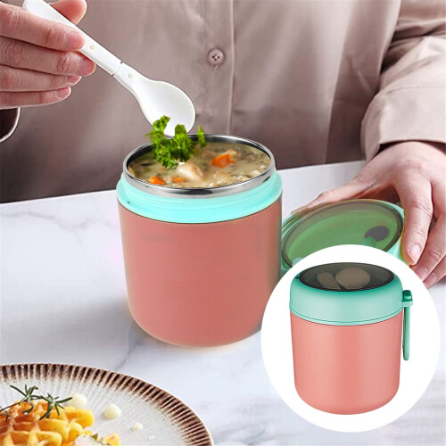 Contenitore termico per alimenti con cucchiaio pieghevole, 9,9 cm 1
