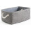 Grey Canvas Storage Basket Rectangular S/M/L 1 Pack 4