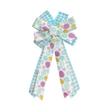 Nastro con fiocco a motivo di uova di Pasqua per decorazioni natalizie, ghirlande, confezioni regalo, articoli per feste, accenti festivi