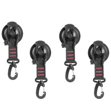 4 stk. kraftige sugekopper med D-ring, 360 roterende, kompatible med markise/varebil/lastebil/båt/presenning, holder opptil 10,6 kg
