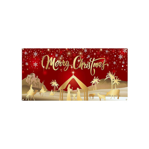 Drapeau de Noël pour garage 210 cm x 150 cm (1 pièce) 1