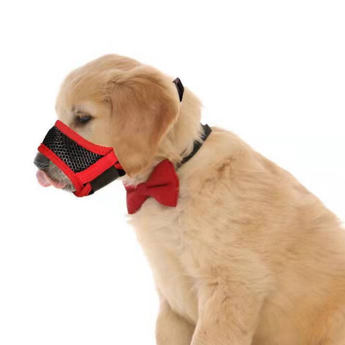 2Pcs Soft Mesh Dog Muzzle – Breathable, Adjustable, Drinkable, Compatible with Small/Medium/Large Dogs & Puppies 2