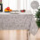 Tischdecke mit Schneeflocken-Jacquardmuster, grau, wasserdicht 1