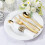 Disposable Gold Silver Plastic Cutlery Set 100 pcs 5