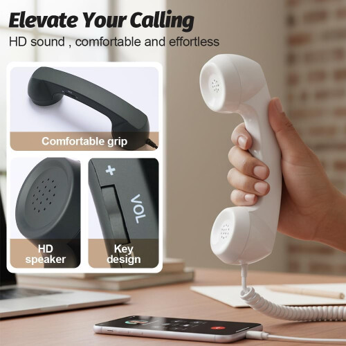 Retro Phone Handset Type-C Blue 2