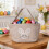 Easter basket with handle imitation linen1piece 6