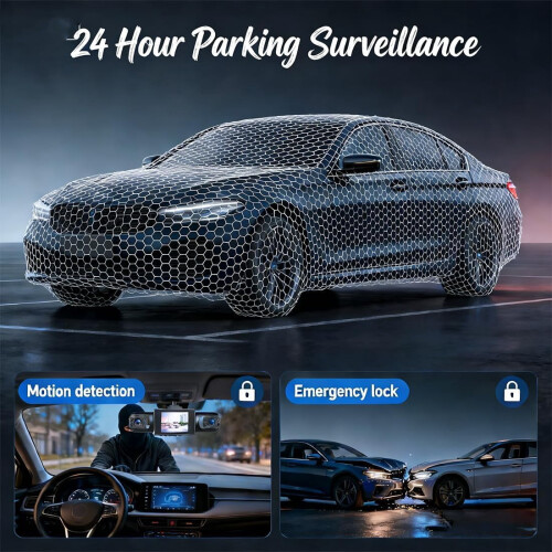 Σύστημα κάμερας αυτοκινήτου 4 φακών 360, 1080p Full HD, ασύρματο, νυχτερινή όραση, 2