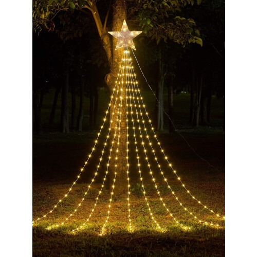 Φωτιστικό σε σχήμα κορδονιού 144 LED Icicle Star, PVC, εσωτερικής χρήσης