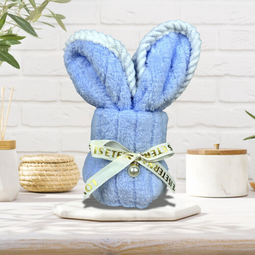 Blue Bunny Fleece Towel Easter Gift 50x25 cm 2
