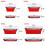 Boîte à lunch pliable en silicone avec couvercle, 2 compartiments 3