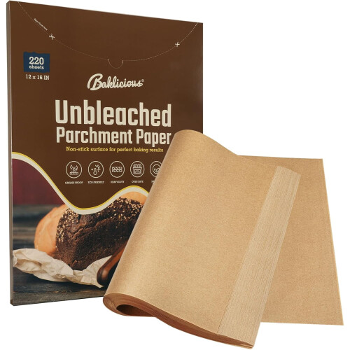Unbleached Parchment Paper Sheets 220 pcs