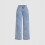 Damen-Freizeithose aus einfarbigem Polyester mit elastischem Bund 1