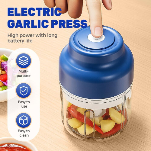 Elektrische knoflookhakker – USB oplaadbaar, 320 ml 1