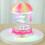 Carillon rosa con cavalli girevoli, 15,5 cm 4