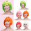 Περούκες Neon Green Bob με επίπεδες αφέλειες, περιλαμβάνουν περούκα, κοντές ίσιες 4