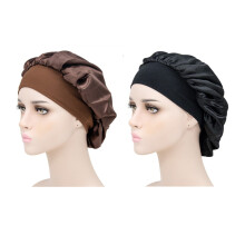 Nukkumislakki - Suojaa hiuksiasi nukkuessasi 2-pakkaus Brown+Black