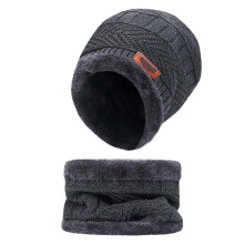 Mikilon heren wintermuts en sjaal set van fluweel