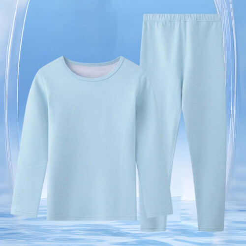 Kids Thermal Underwear Set Blue 8-9 Years 1