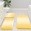 Tapete de banheiro felpudo de microfibra amarelo retangular 47x20 polegadas 8