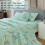 Green Floral King Sheet Set, 4-Piece Double-Brushed 4