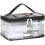 Transparente Kosmetiktasche mit Pinselfach, Schwarz 1