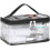 Transparente Kosmetiktasche mit Pinselfach, Schwarz 8