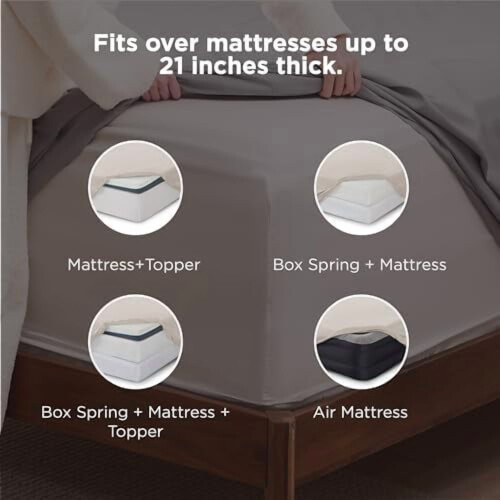 Deep Pocket Queen Sheet Set – 100% Polyester, 21" Fit 1