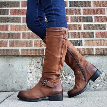 Botas de mujer UTTOASFAY en liquidación, botas de moda de tallas grandes para mujer, botas largas de tacón bajo para otoño, botas Knight Picks