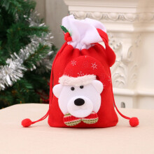 Sacchetti regalo di Natale con Babbo Natale, sacchetti di flanella natalizi per mele e caramelle, sacchetti di flanella con coulisse per confezionare