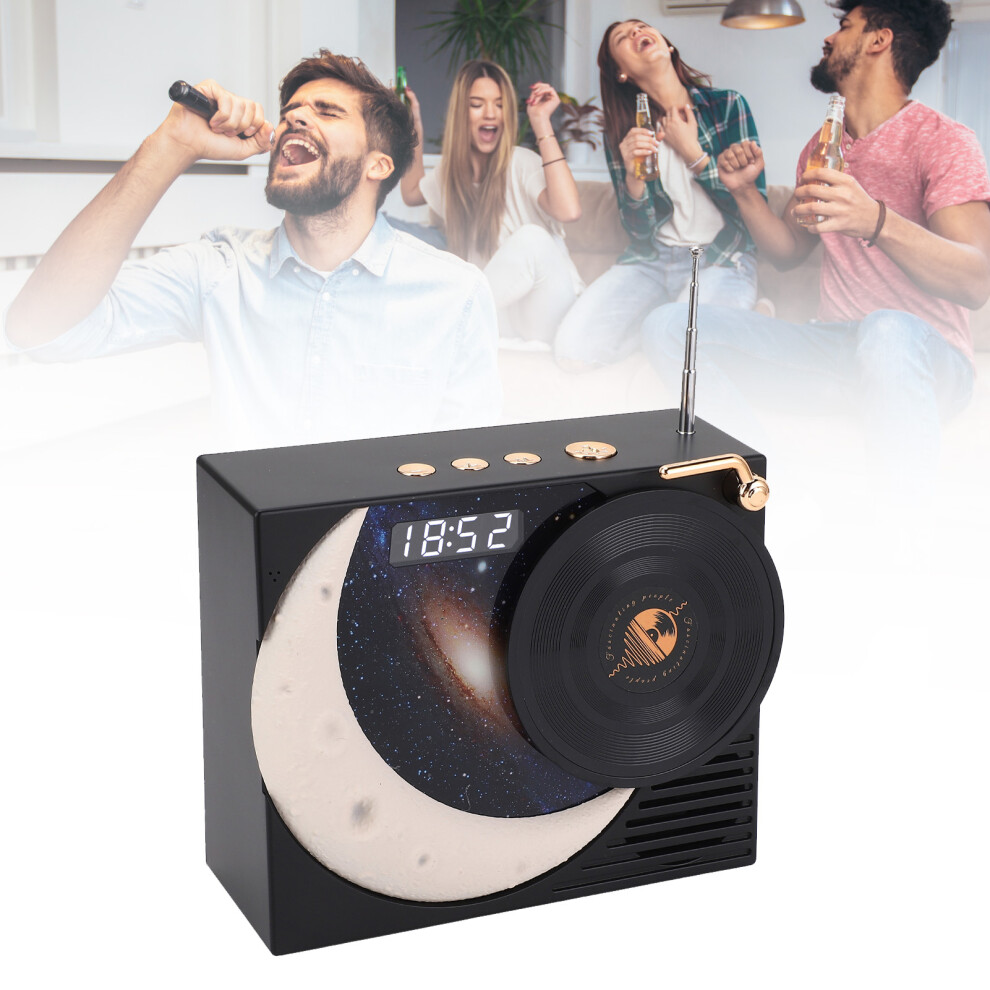 Model: Retro Bt Speaker 360 Clock 1200Mah Black 3061384098080