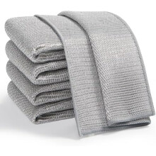 Chiffons à vaisselle multi-usages en fil métallique anti-rayures, utilisables à sec ou humide, réutilisables, pour la vaisselle, le verre et