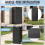Birchtree BIRCHTREE Lockable Metal Delivery Box Large Black 6