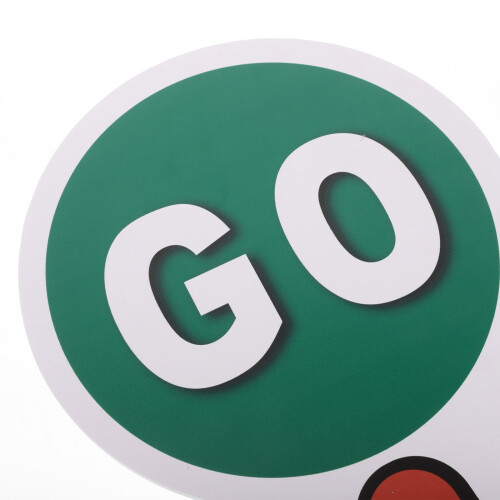 Dobbeltsidet PVC Stop-Go-skilt til børn 2