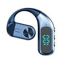 Auriculares de oído abierto con conducción ósea, auriculares Bluetooth con micrófono para teléfono móvil.