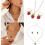 Raspberry Charm Necklace and Earrings Set Alloy Fruit 3